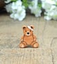 Get Well Soon Gift, Handmade Tiny Sore Head Teddy Bear Pin, Small Hospital Gift - Image 1