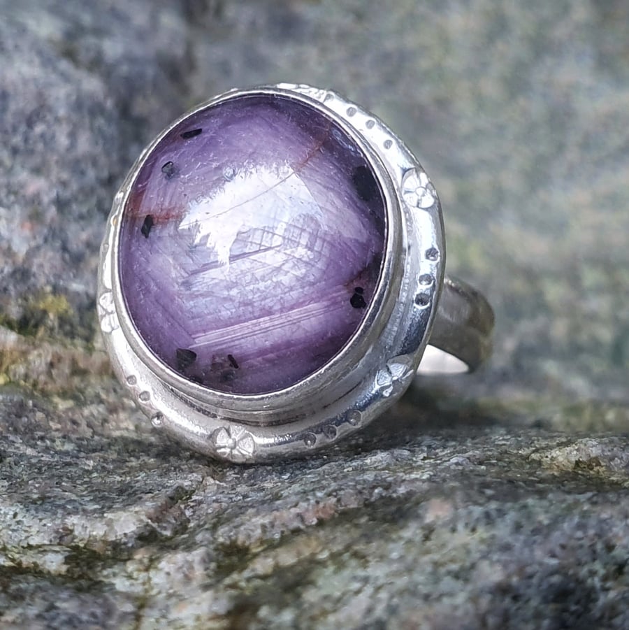 Pink Star Sapphire Ring