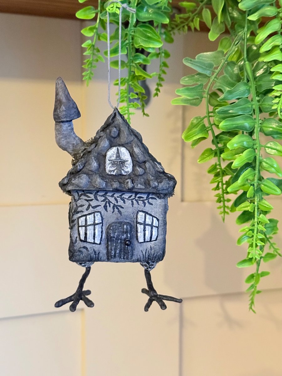Image of Spun Cotton Baba Yaga Hut Black