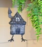 Spun Cotton Baba Yaga Hut Black