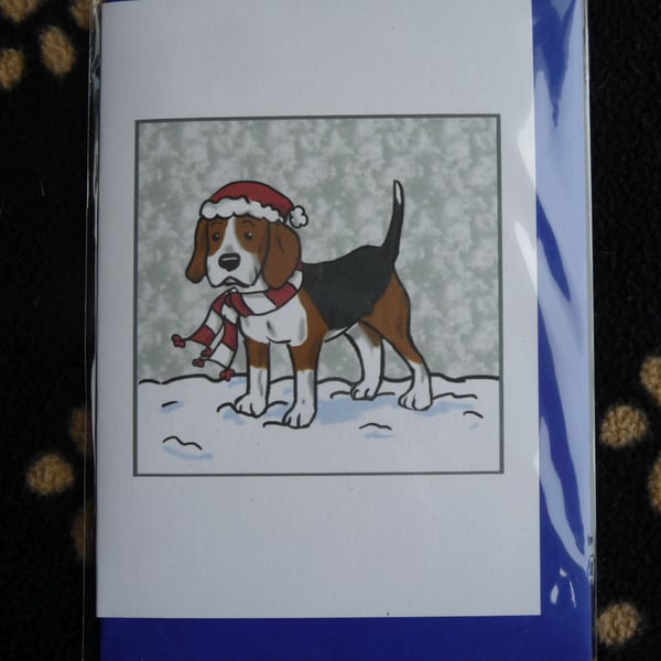 Beagle Christmas Card