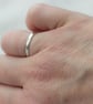 Sterling Silver Stacking Ring, Textured Simple Hammered Ring - Image 5