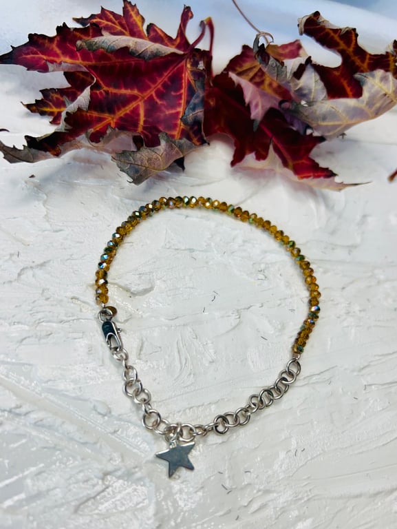  Sterling Silver Amber Bracelet Honey