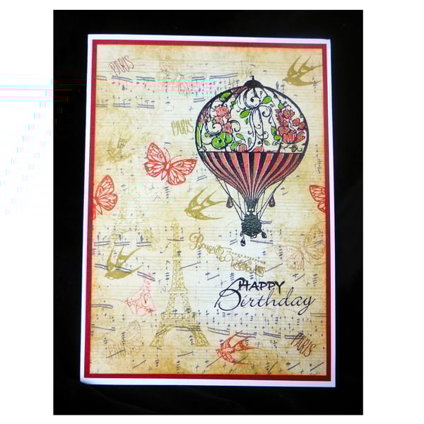 Vintage Balloon with Eiffel Tower (HB360)