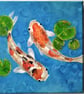 Koi Fishes painting on canvas. Ready to hang - Image 5