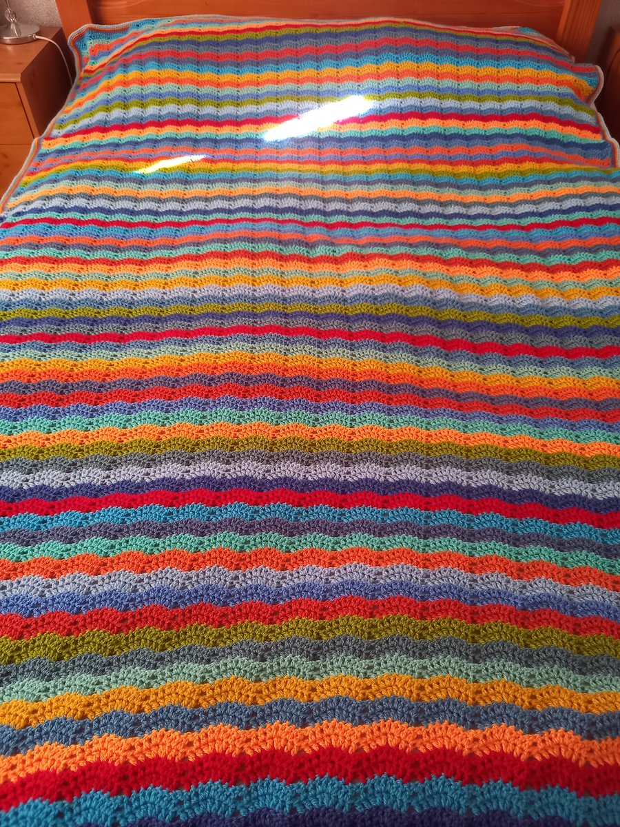 Hand made crochet blanket throw