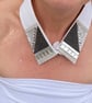 Luxe White & Black Detachable Statement Collar - Upcycled Crystal Neckcessory - Image 5