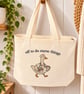 Off to Do Nurse Things Tote Bag – Funny Nurse Gift – Canvas Work Bag with Zip