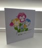 Handmade Die Cut Pansy Bouquet Birthday Card - Image 2