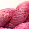 SALE: Peaches and Roses - Silky baby alpaca laceweight yarn