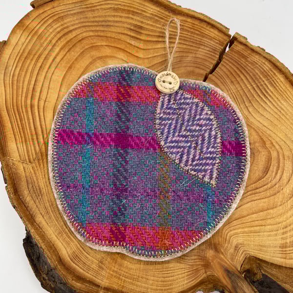 Scottish tweed mug rug, coaster