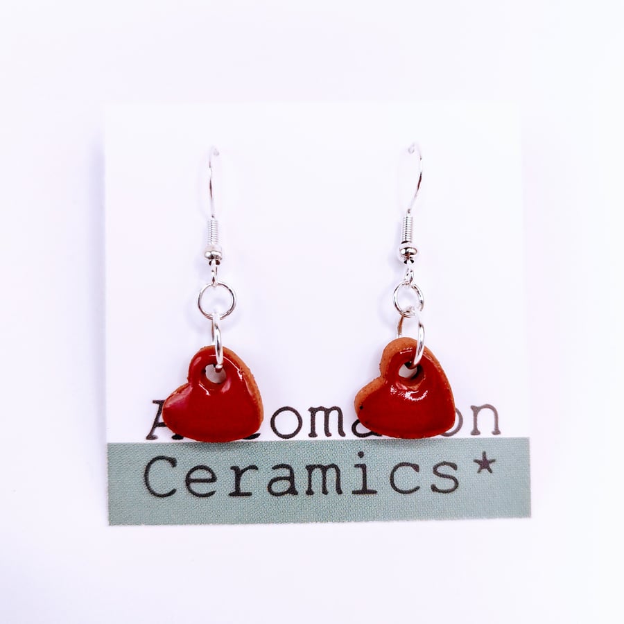 Heart pendant earrings 