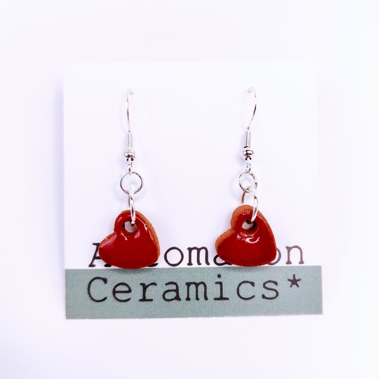 Heart pendant earrings 