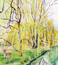 Springtime  River Landscape Original Oil Painting - Image 3