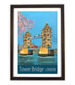 Tower Bridge London travel poster print by Susie West