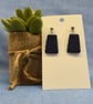Matt Leaf Imprint Earrings - Image 3