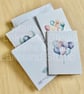 Balloons Cards Set of 8 A6 Folded cards with envelopes in Gift box