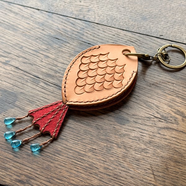 Fish Pouch Keyring Bag Charm