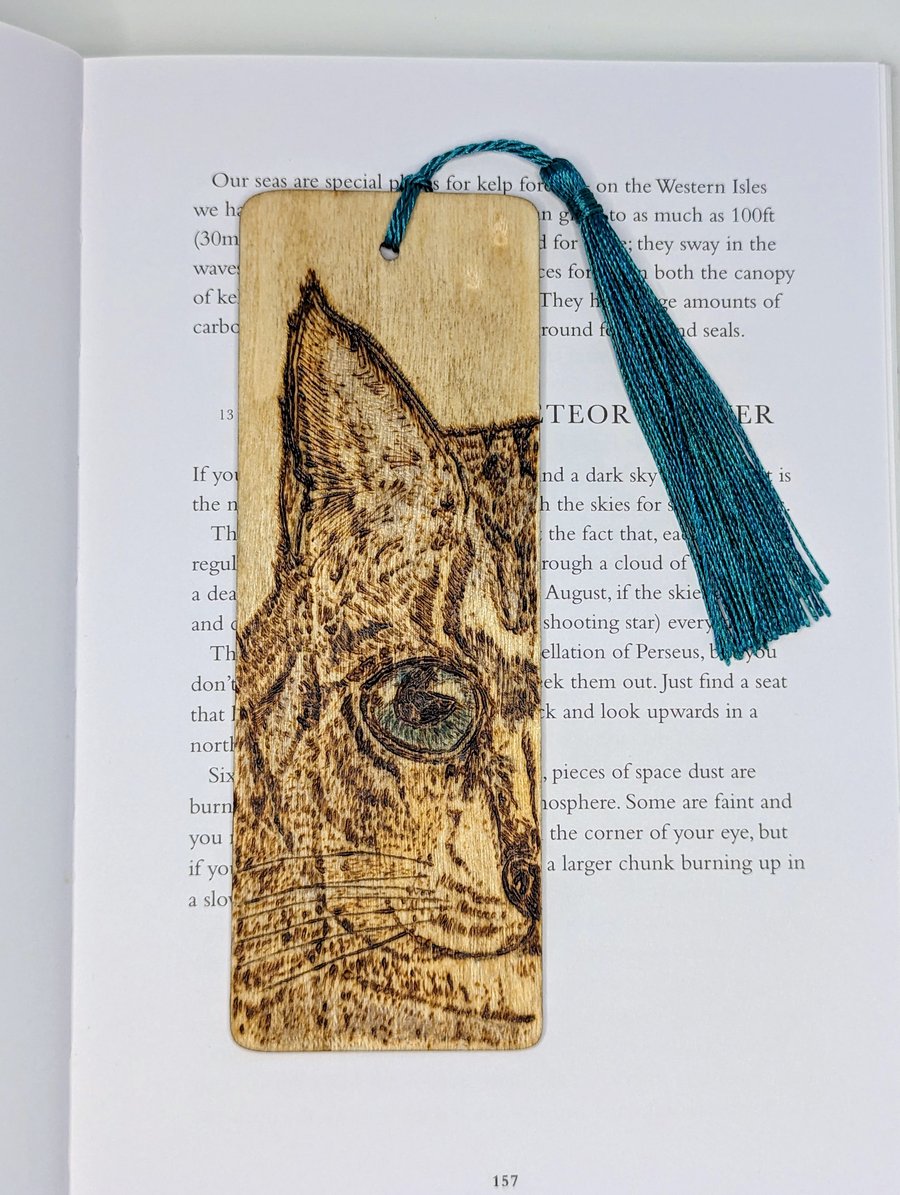 Cat wooden bookmark,  pyrography gift for a cat lover gift, pet lover gift
