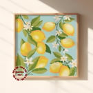Lemon Branches Cross Stitch Pattern (Needlepoint Compatible), Instant PDF