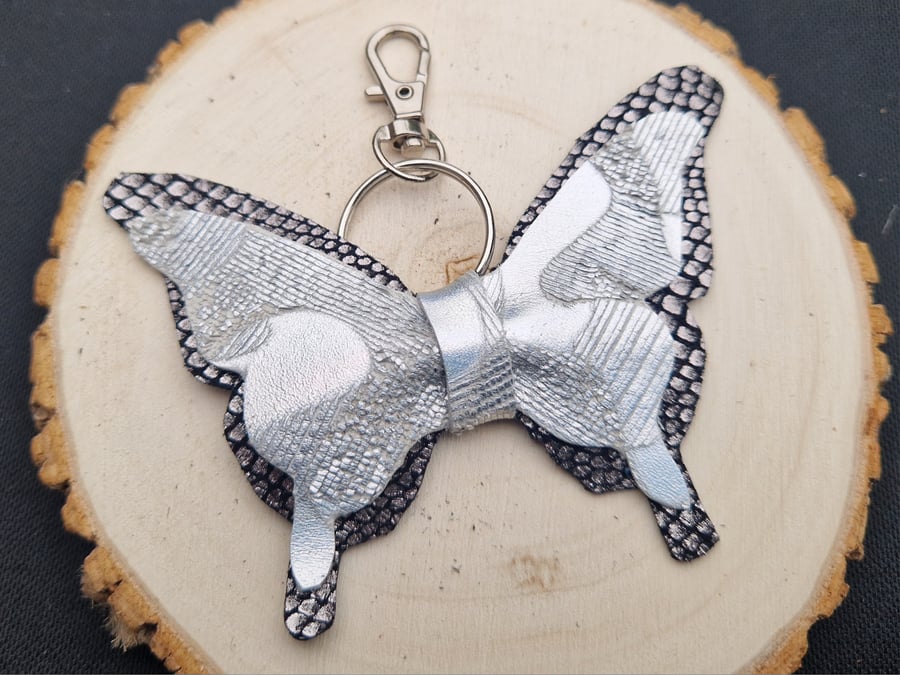 Leather Butterfly Bag Charm