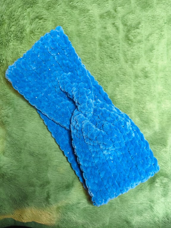 Royal Blue Glitter Headband Ear Warmer