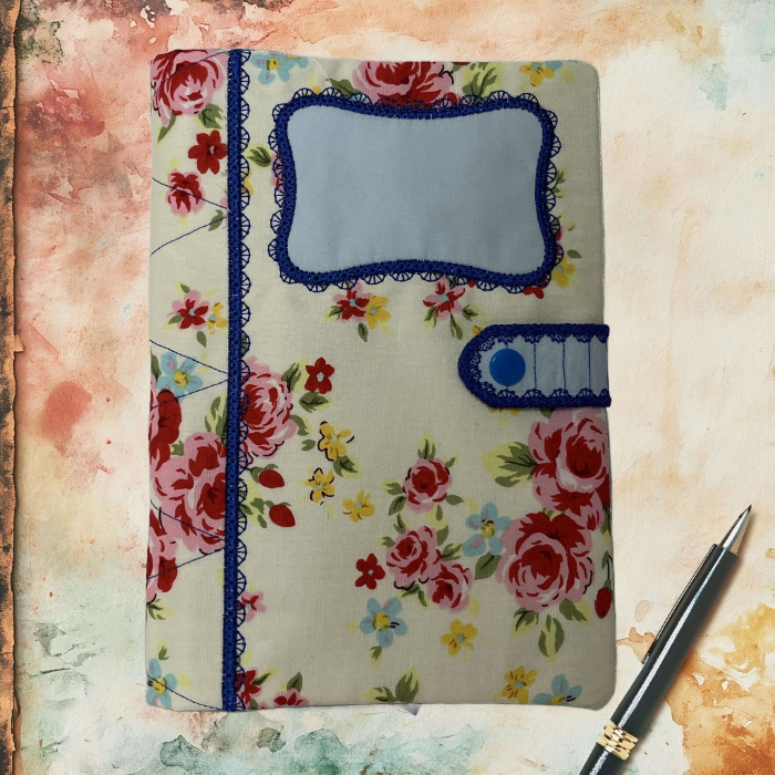 A5 Notebook with Reusable Book Cover - ROSES