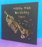 Personalised Trumpet Birthday Card - Image 1