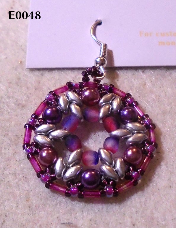 1920s-style bead earrings (customisable)