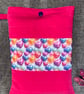 Padded Pink with hearts Book Sleeve, Cover, Pouch Special Gift for a reader
