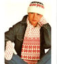VINTAGE KNITTING PATTERN Scarf Hat and Mitts
