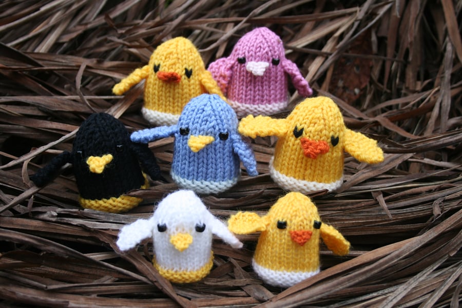Knitting PDF PATTERN - The Chicks - Cute Softies to make