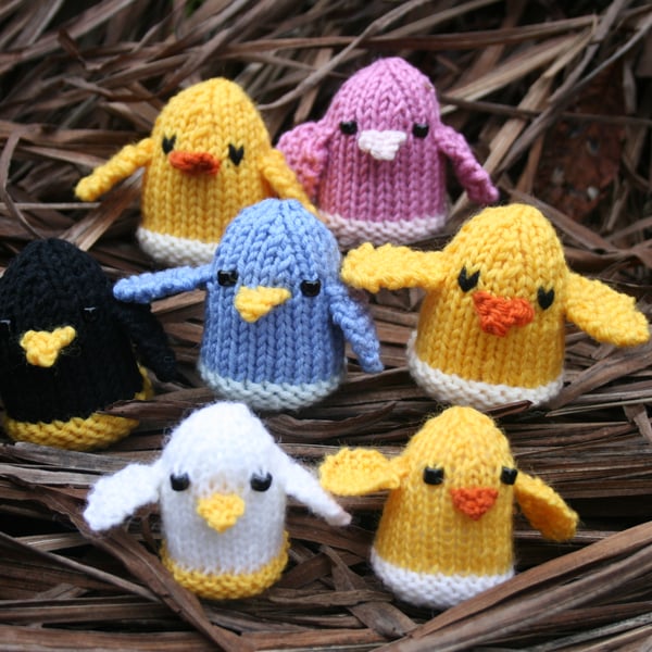 Knitting PDF PATTERN - The Chicks - Cute Softies to make