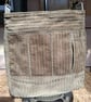 Taupe box pleat bag
