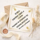 Art Deco Wedding Details Card