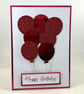 Handmade red balloons birthday card with matching gift tag - Image 6