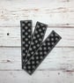 Japanese Style Linen Bookmark: Black Cross Stitch Textile Gift - Image 8