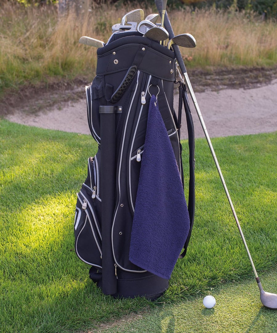 Personalised Luxury Golf Towel - Assorted Colours - Tees Design