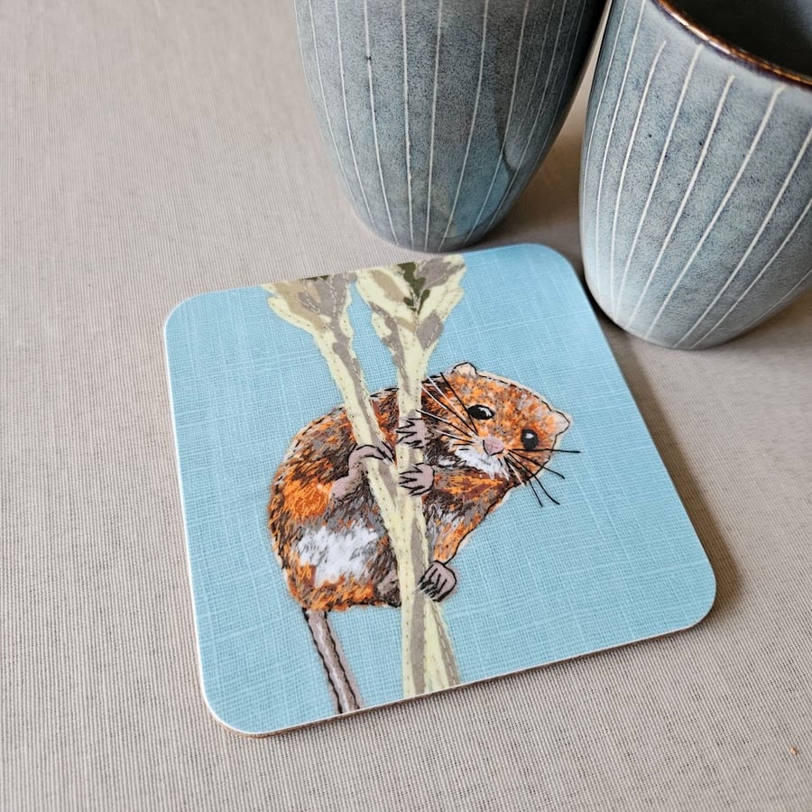 Harvest Mouse coaster