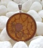 Steampunk Cog Resin Pendant Necklace - Hand Painted Golden Yellow