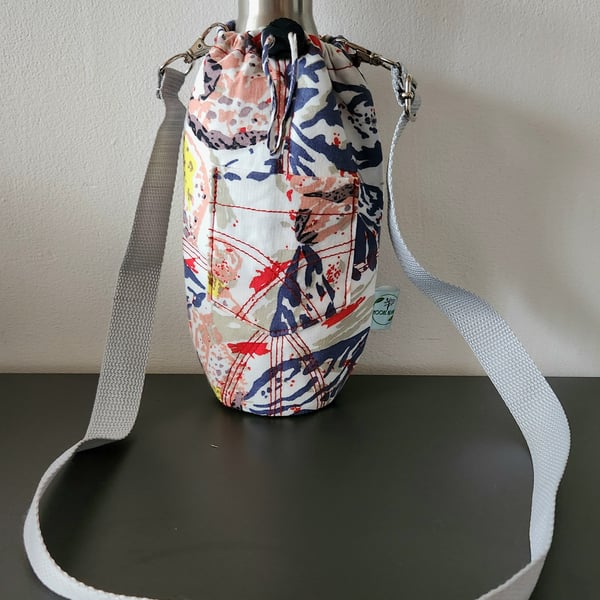 ABSTRACT PRINT WATER COOLER WITH DETACHABLE AND ADJUSTABLE STRAP