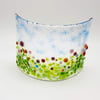 Fused Glass Curved Garden