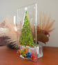 Handmade Fused Glass 'Christmas Tree' T Light Holder - Image 4