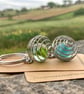 Green Cat's Eye Marble Keyring: Teacher Appreciation Gift, New Home Keepsake - Image 3