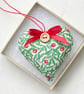 BRIGHT BERRIES CHRISTMAS HEART DECORATION - Image 2