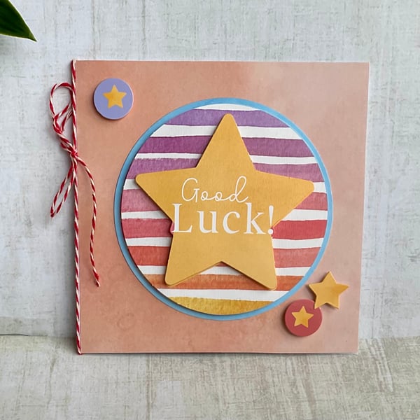 Card. Decoupage good luck card.