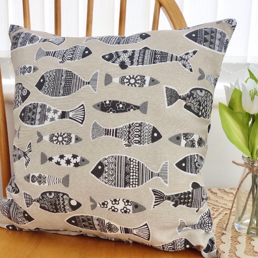 Feature Cushion: Scandi Fish