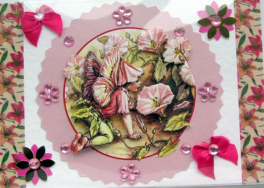 Fairy - Hand Crafted 3D Decoupage Greeting Card - Blank - 2832