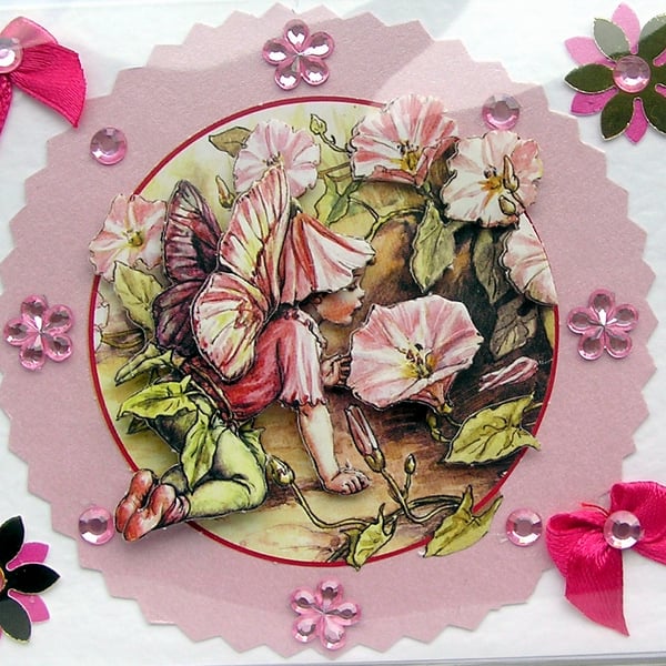Fairy - Hand Crafted 3D Decoupage Greeting Card - Blank - 2832