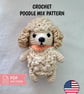 Poodle Mix Crochet Dog Pattern - Amigurumi Doodle Bag Charm PDF